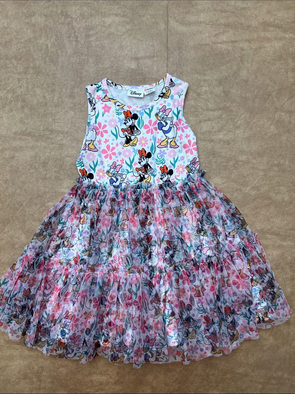 Disney Minnie Daisy Dress Girls 3-4Y PatPat Floral Tulle Ruffle